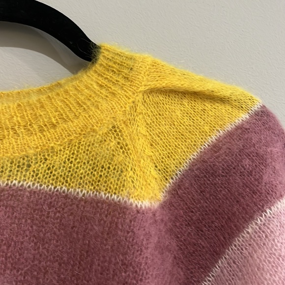 Isabel Marant Etoile Daniel Striped Mohair Blend Sweater Jumper Size 44 - Picture 7 of 11